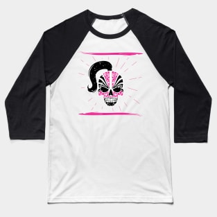 Bold Skull Design for Her Baseball T-Shirt